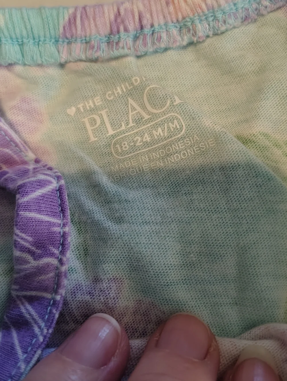 Children's Place Blue Purple Pink Floral Romper Bundle Set Size 18 To 24 Months